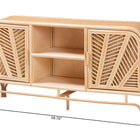bali & pari Carabella Bohemian Natural Rattan 2-Door Storage Cabinet