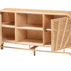 bali & pari Carabella Bohemian Natural Rattan 2-Door Storage Cabinet