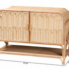 bali & pari Gitano Bohemian Natural Rattan 2-Door Storage Cabinet