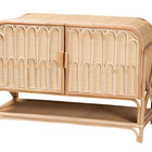 bali & pari Gitano Bohemian Natural Rattan 2-Door Storage Cabinet