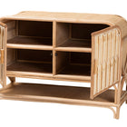 bali & pari Gitano Bohemian Natural Rattan 2-Door Storage Cabinet