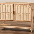 bali & pari Gitano Bohemian Natural Rattan 2-Door Storage Cabinet