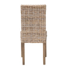 bali & pari Nevina Bohemian Grey Kubu Rattan and Mango Wood Dining Chair
