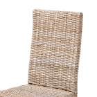 bali & pari Nevina Bohemian Grey Kubu Rattan and Mango Wood Dining Chair