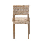 bali & pari Barossa Bohemian Grey Kubu Rattan and Mahogany Wood Dining Chair