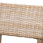 bali & pari Barossa Bohemian Grey Kubu Rattan and Mahogany Wood Dining Chair