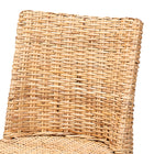 bali & pari Rowen Bohemian Light Honey Kubu Rattan and Mahogany Wood Dining Chair