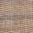 bali & pari Hayate Bohemian Grey Kubu Rattan and Mahogany Wood Ottoman Footstool