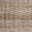 bali & pari Toby Modern Bohemian Grey Kubu Rattan and Rustic Taupe Finished Mahogany Wood Counter Stool