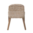 bali & pari Lara Bohemian Grey Kubu Rattan and Mahogany Wood Dining Chair