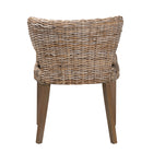 bali & pari Niesha Bohemian Grey Natural Kubu Rattan and Mahogany Wood Dining Chair