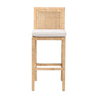 bali & pari Sofia Bohemian Natural Rattan Bar Stool
