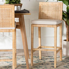 bali & pari Sofia Bohemian Natural Rattan Bar Stool