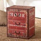 Baxton Studio Lorand Vintage Faux Leather and Wood 3-Drawer Storage Trunk
