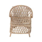 bali & pari Florence Bohemian Ivory Braided Rattan Arm Chair