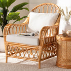 bali & pari Reina Bohemian Light Honey Rattan Arm Chair