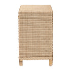 bali & pari Lanica Japandi Sun Bleached Rattan 2-Drawer Console Table