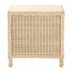 bali & pari Lanica Japandi Sun Bleached Rattan 3-Drawer Nightstand