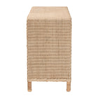 bali & pari Lanica Japandi Sun-Bleached Braided Rattan 6-Drawer Dresser