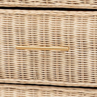 bali & pari Lanica Japandi Sun-Bleached Braided Rattan 6-Drawer Dresser