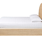 bali & pari Lanica Japandi Sun-Bleached Braided Rattan Queen Size Bed