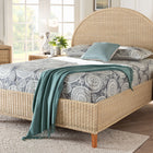 bali & pari Lanica Japandi Sun-Bleached Braided Rattan Queen Size Bed