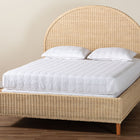 bali & pari Lanica Japandi Sun-Bleached Braided Rattan Queen Size Bed
