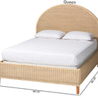 bali & pari Lanica Japandi Sun-Bleached Braided Rattan Queen Size Bed