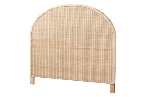bali & pari Lanica Japandi Sun Bleached Rattan King Size Standalone Headboard