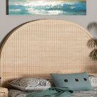 bali & pari Lanica Japandi Sun Bleached Rattan Queen Size Standalone Headboard