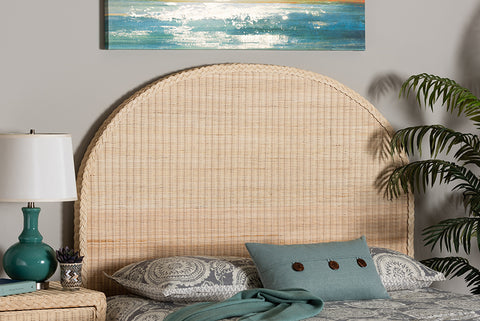 bali & pari Lanica Japandi Sun Bleached Rattan King Size Standalone Headboard