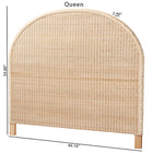 bali & pari Lanica Japandi Sun Bleached Rattan King Size Standalone Headboard