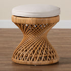 bali & pari Borneo Bohemian Light Honey Rattan Footstool