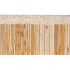 bali & pari Grayson Bohemian Natural Teak Wood Coffee Table with Unique Repurposed Wood Logs
