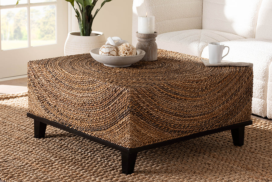bali & pari Verino Bohemian Natural Seagrass Coffee Table