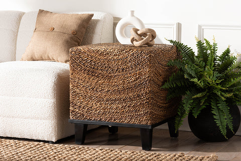 bali & pari Verino Bohemian Natural Seagrass End Table