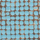 bali & pari Janella Bohemian Sky Blue Coconut Shell and Acacia Wood End Table