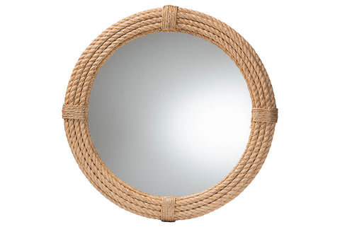 bali & pari Manila Bohemian Woven Rope Accent Wall Mirror