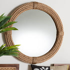 bali & pari Manila Bohemian Woven Rope Accent Wall Mirror