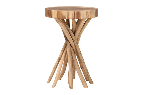 bali & pari Liberte Natural Teak Wood End Table