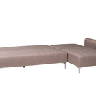 Baxton Studio Lanoma Contemporary Clay Fabric Upholstered Convertible Sleeper Sofa