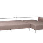 Baxton Studio Lanoma Contemporary Clay Fabric Upholstered Convertible Sleeper Sofa