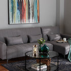Baxton Studio Lanoma Contemporary Slate Grey Fabric Upholstered Convertible Sleeper Sofa