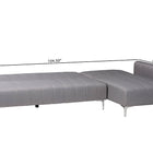 Baxton Studio Lanoma Contemporary Slate Grey Fabric Upholstered Convertible Sleeper Sofa