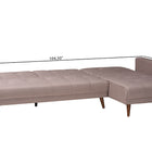 Baxton Studio Claire Contemporary Clay Fabric Upholstered Convertible Sleeper Sofa
