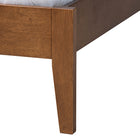Baxton Studio Fleur Mid-Century Woven Rattan Wood Queen Size Bed