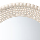 Baxton Studio Grazia Modern Round Beaded-framed Accent Mirror in Pearl White