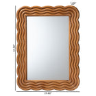 Baxton Studio Acantha Modern Walnut Brown Scallop-framed Accent Mirror