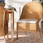 bali & pari Camelia Bohemian Light Honey Rattan Dining Chair