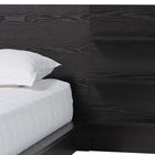 Baxton Studio Elina Modern Ebony Black Wood Queen Size Platform Bed with Built-In Shelves